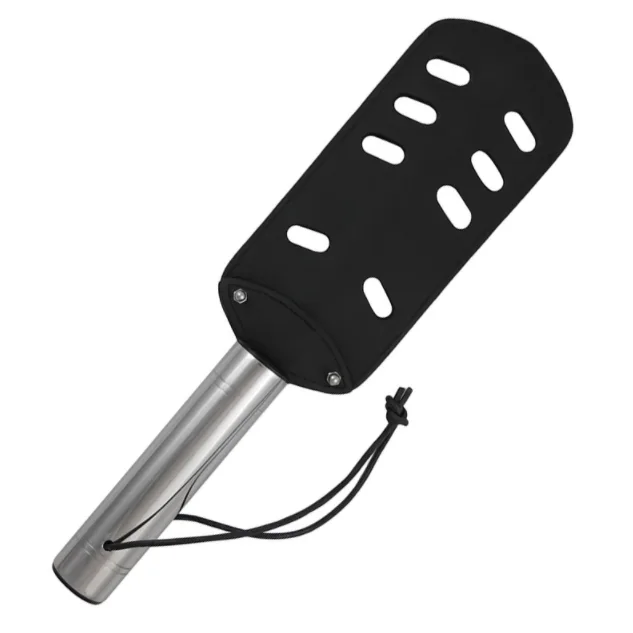 Metal Hard - Original Leather & Stainless Steel Spanking Paddle with Holes