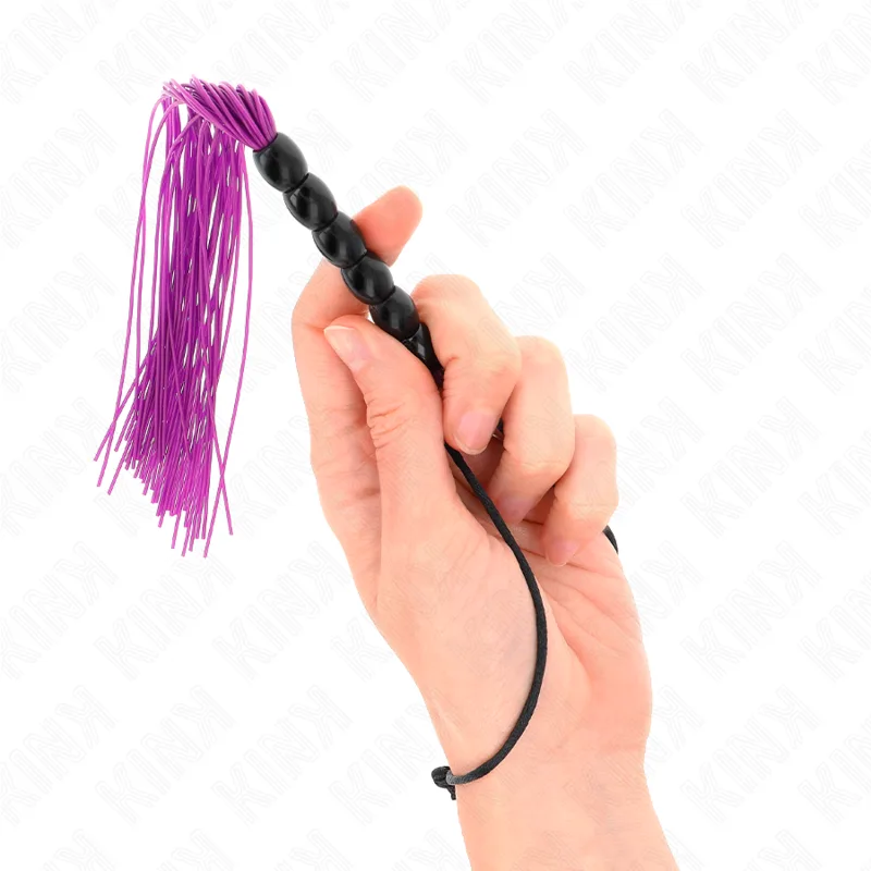 Kink Mini Silicone Piska med 6 Lila Pärlor – 26 cm Sensorisk Lekpiska