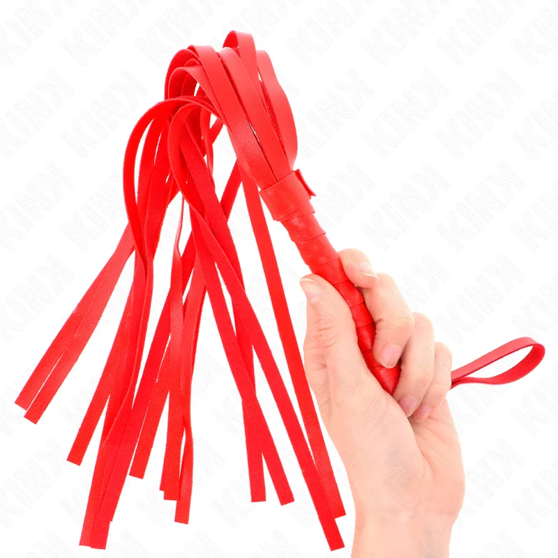 Kink Simple Red Whip 45 cm – Nybörjarvänlig Piska för Sensationslek