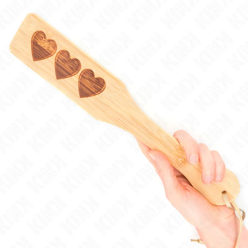 Kink Bamboo Paddle med hjärtdesign – 32 x 5,5 cm