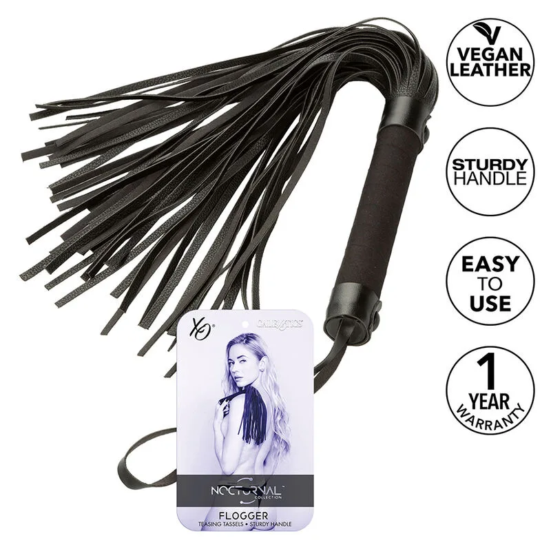 Calexotics Nocturnal Collection Läder Flogger - Svart