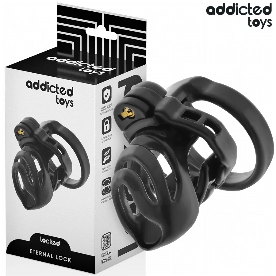 Addicted Toys Locked – Evig Kyskhetsbur för Penis med Uretralstimulator | 9 cm