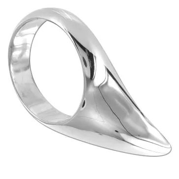 Metal Hard - Teardrop Steel Penile Ring 50MM