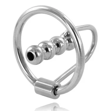 Metal Hard – Ollonskring i rostfritt stål med uretraplugg | 28 mm