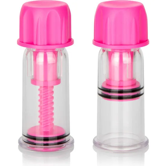 CalExotics - Vacuum Twist Rosa Bröstvårtssugkoppar (Set om 2)