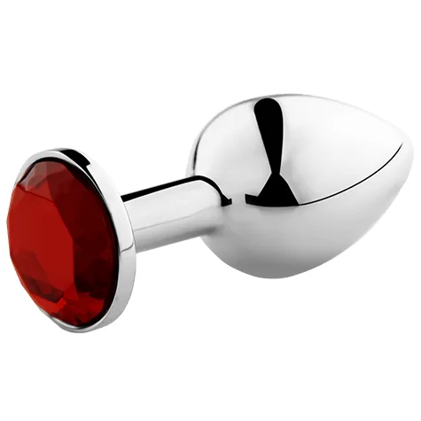 Secretplay Aluminium Anal Plug with Red Diamond Base – Medium
