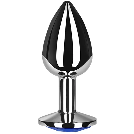 Secretplay - Anal Plug Blue Small - Beginner Aluminium Anal Plug for Temperature Play