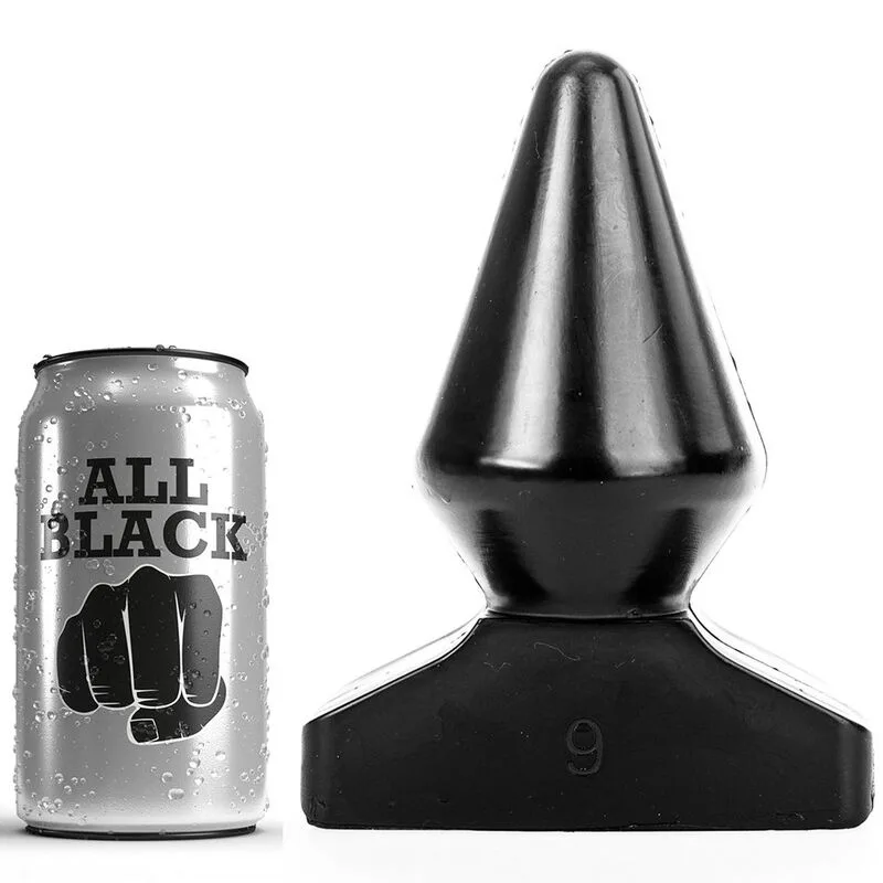 All Black Analplug – 18,5 cm Konformad Analträningsplugg