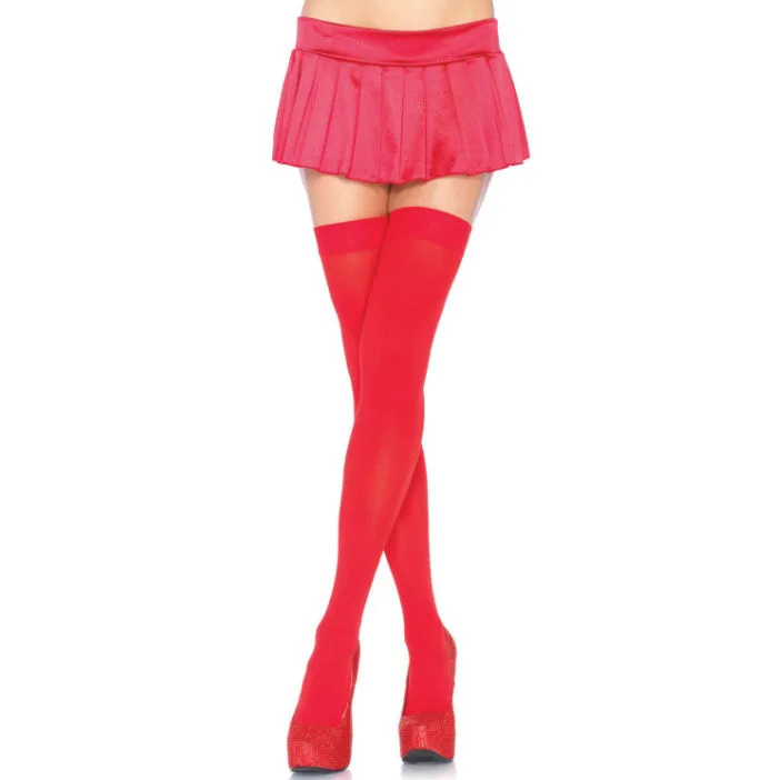 Leg Avenue Nylon Lårstrumpor – Röd