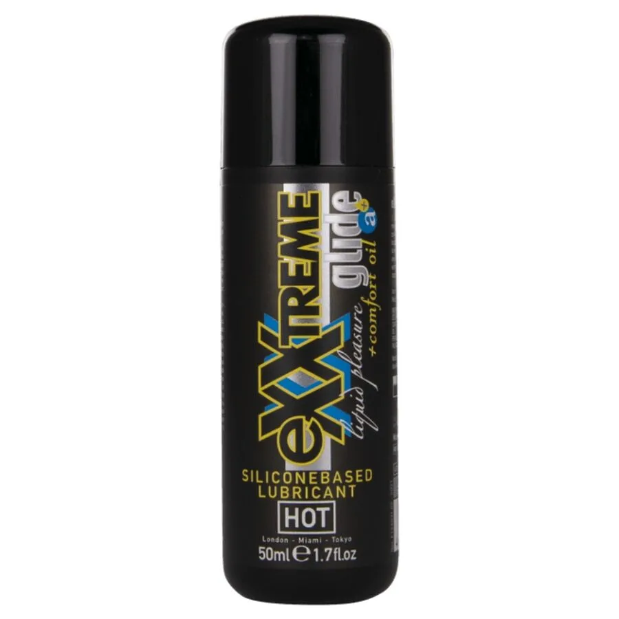 HOT Exxtreme Glide Silikonbaserat Glidmedel & Komfortolja A+ 50ml – Långvarigt Analt Glidmedel med Johannesört & Nattljusolja
