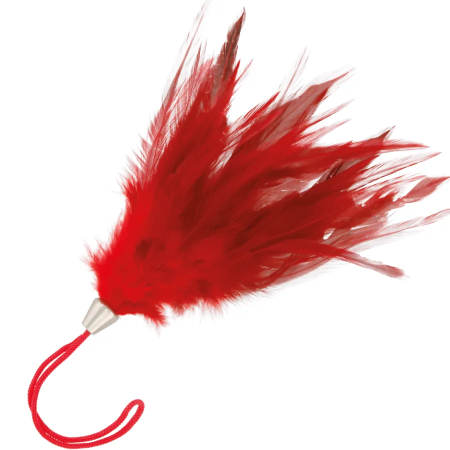 Darkness Röd Fjäder Sensations Tickler Wand – 17cm
