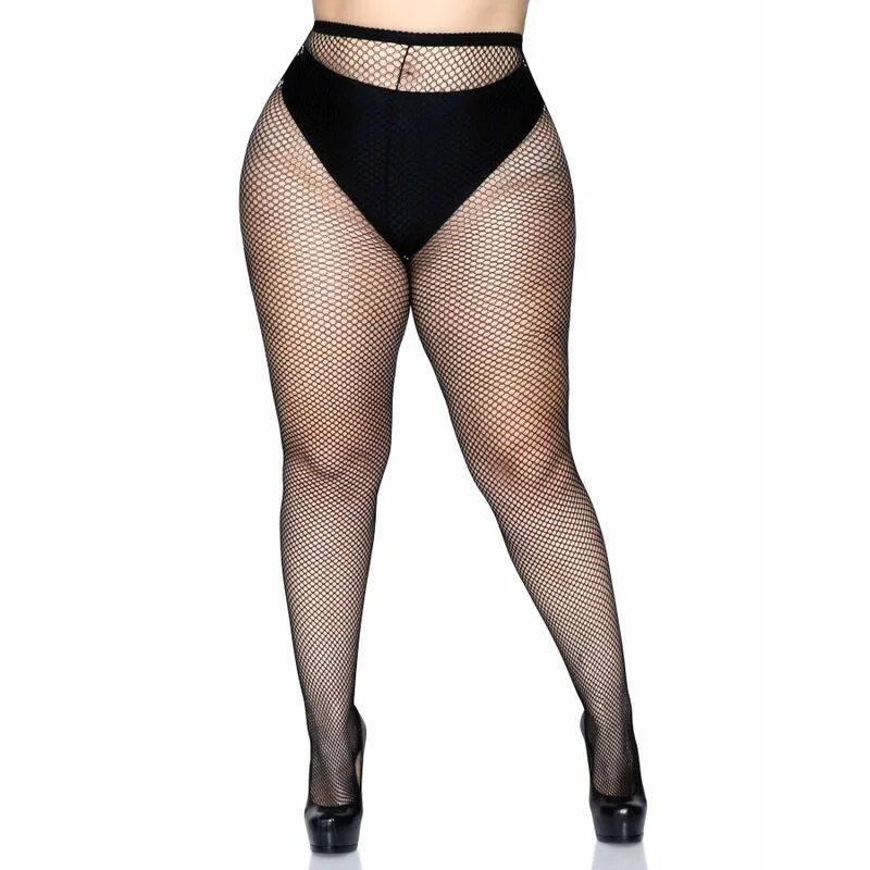 Leg Avenue - Fisknätstrumpbyxor Plus Size