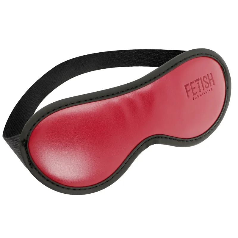 Fetish Fantasy Dark Room – Bondagemask i veganskt läder med neoprenfor