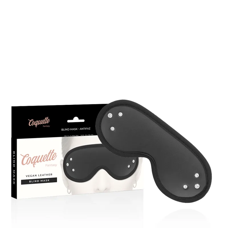 Coquette Chic Desire Fantasy Ögonbindel i Veganskt Läder med Neopreninfodring