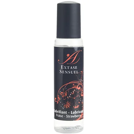 Extase Sensual Jordgubbssmaksatt Vattenbaserat Intimgel – 35 ml Resestorlek